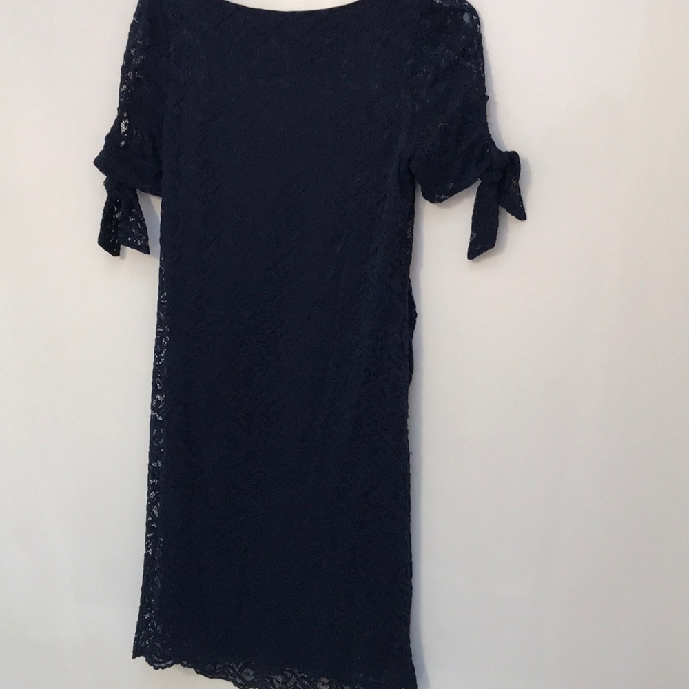 Pink Blush Maternity size Medium navy lace dress - Picture 4 of 7